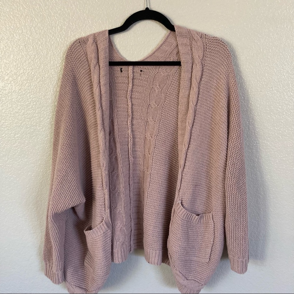 Pinkish Tan Cardigan size Large